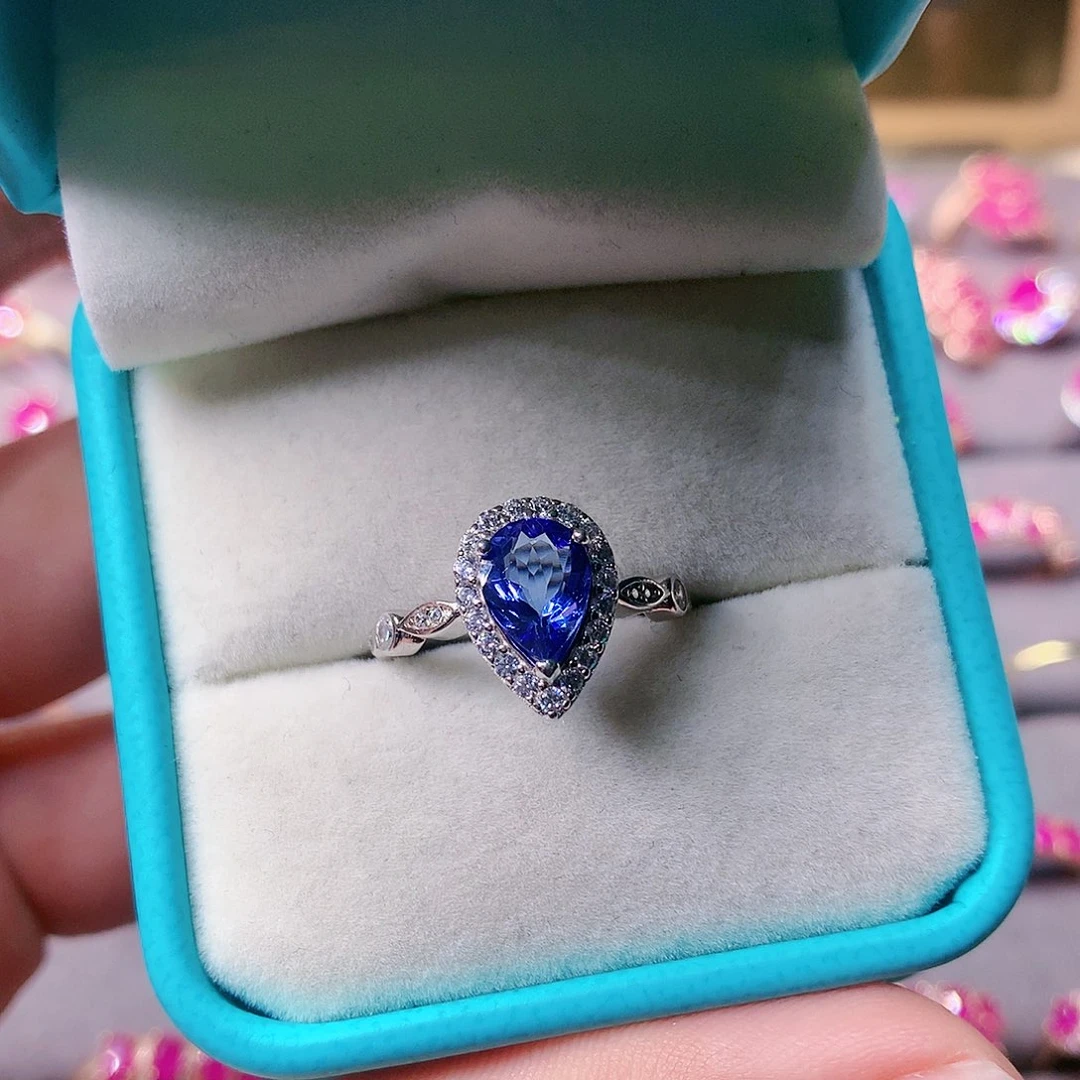 坦桑石戒指银S925镶嵌