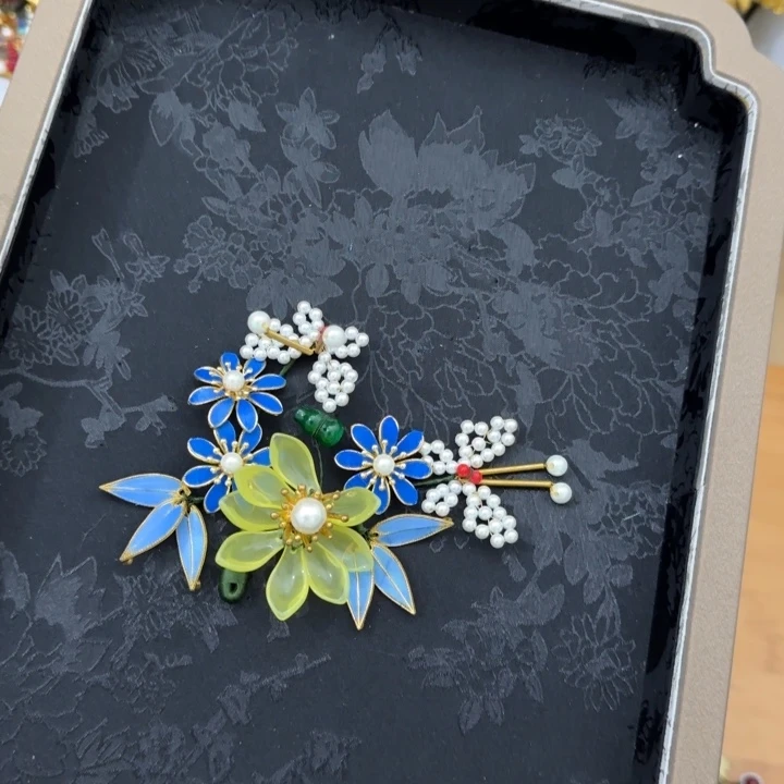 醋酸铁合金鹅毛仿点翠