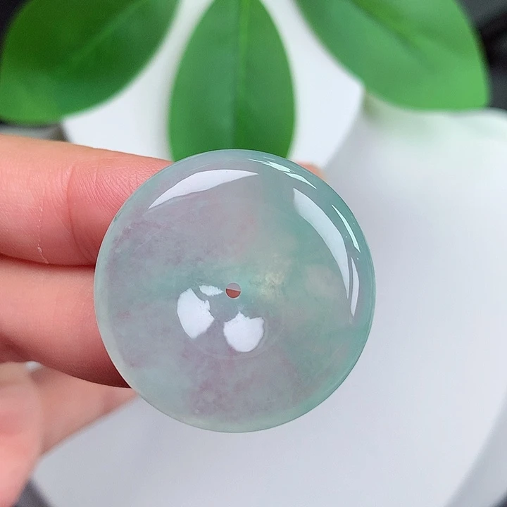 颈饰未镶嵌翡翠平安扣 28.9x5.9mm