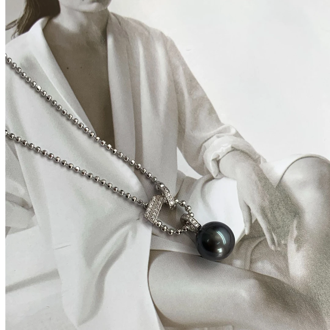 大溪地海水珍珠炫彩裸珠定制款式百搭经典