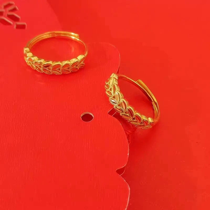 合金戒指 87号时尚穗穗平安麦穗开口戒指女百搭妈妈饰品指环首饰