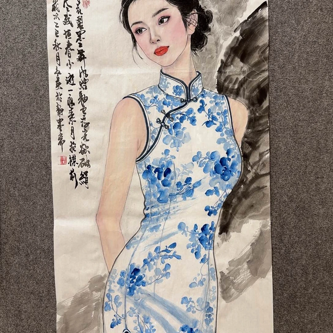 国画粟红英老师手绘作品
