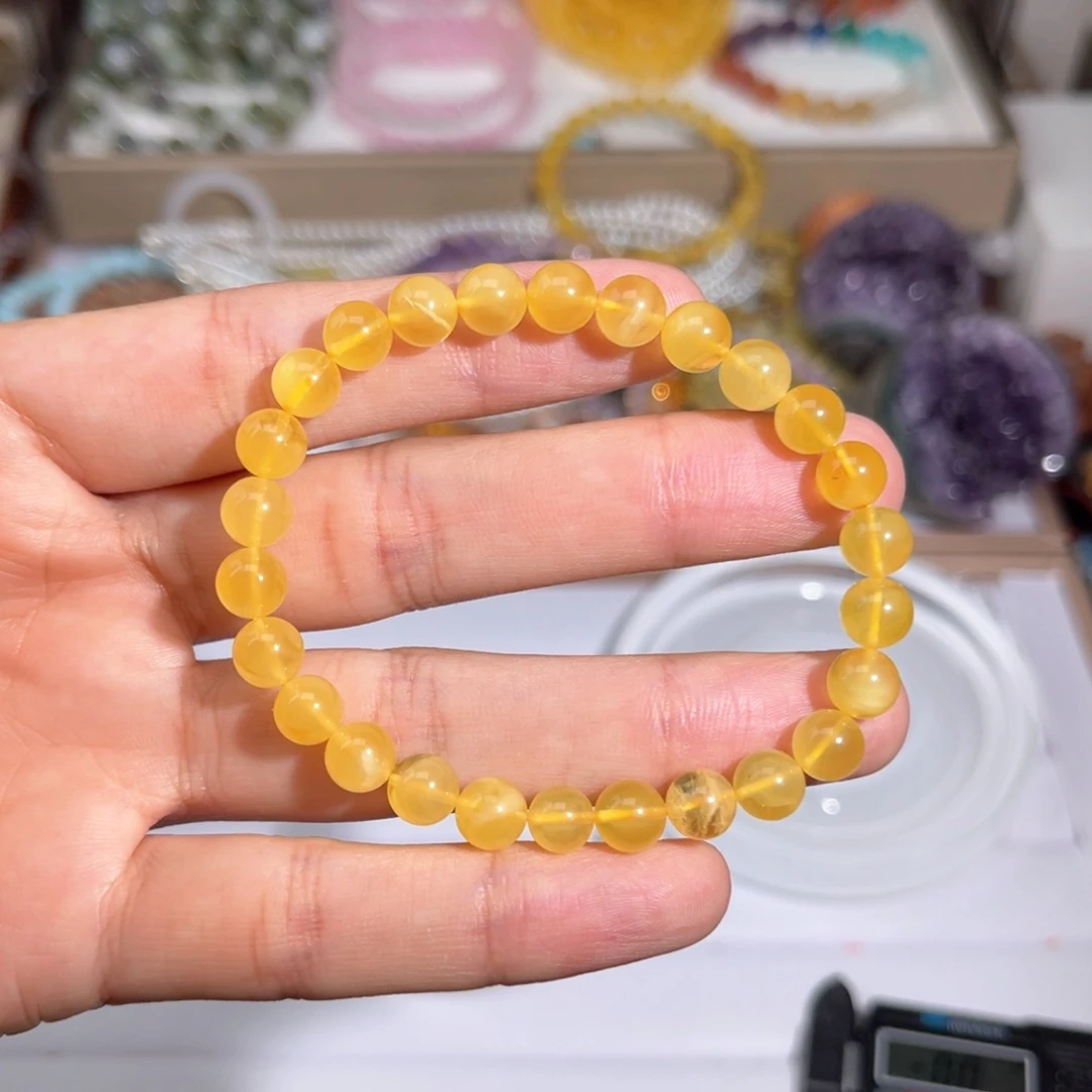 水晶手链未镶嵌蜜蜡033