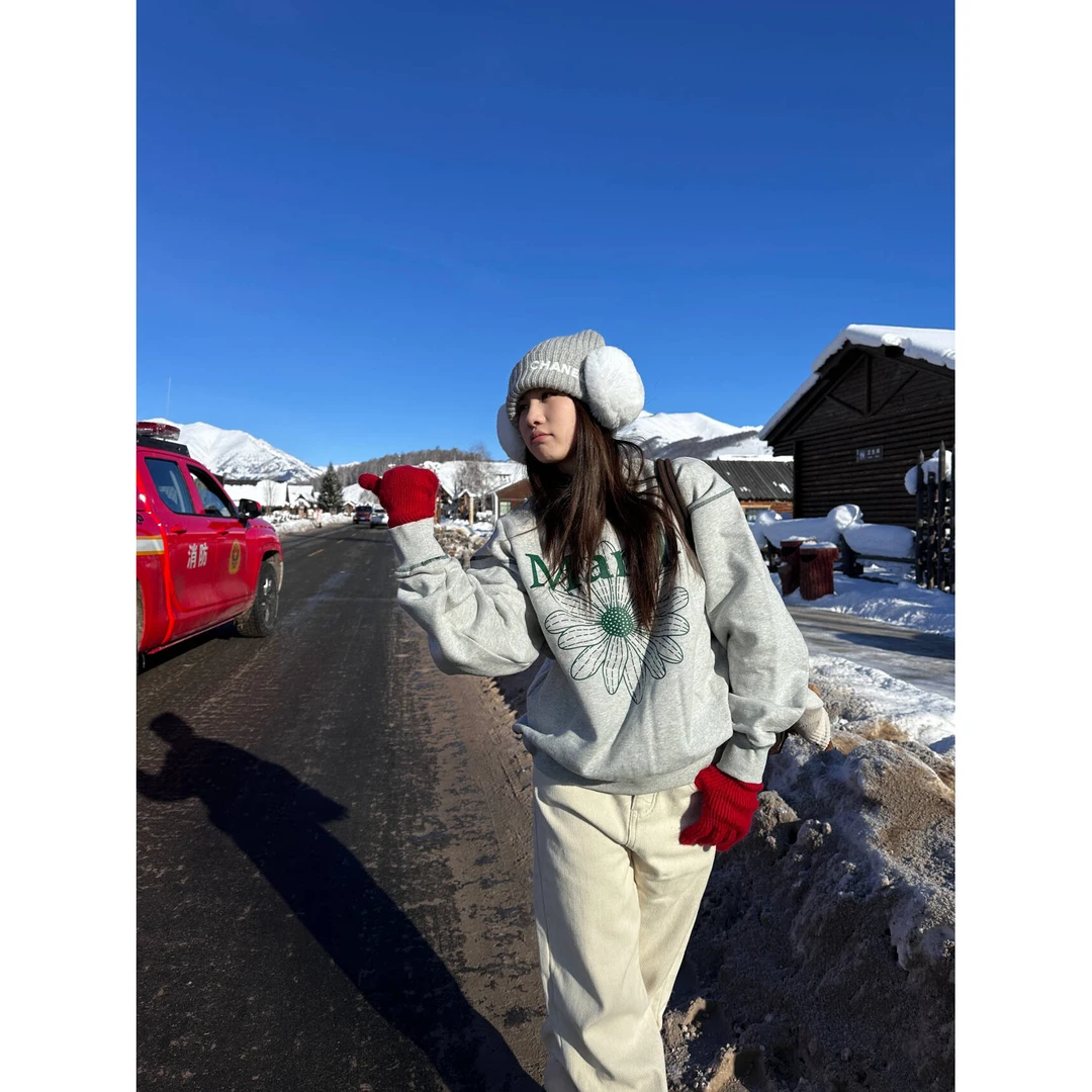 来自b0【明线雏菊卫衣】秋冬休闲时尚保暖针织卫衣【E5055】