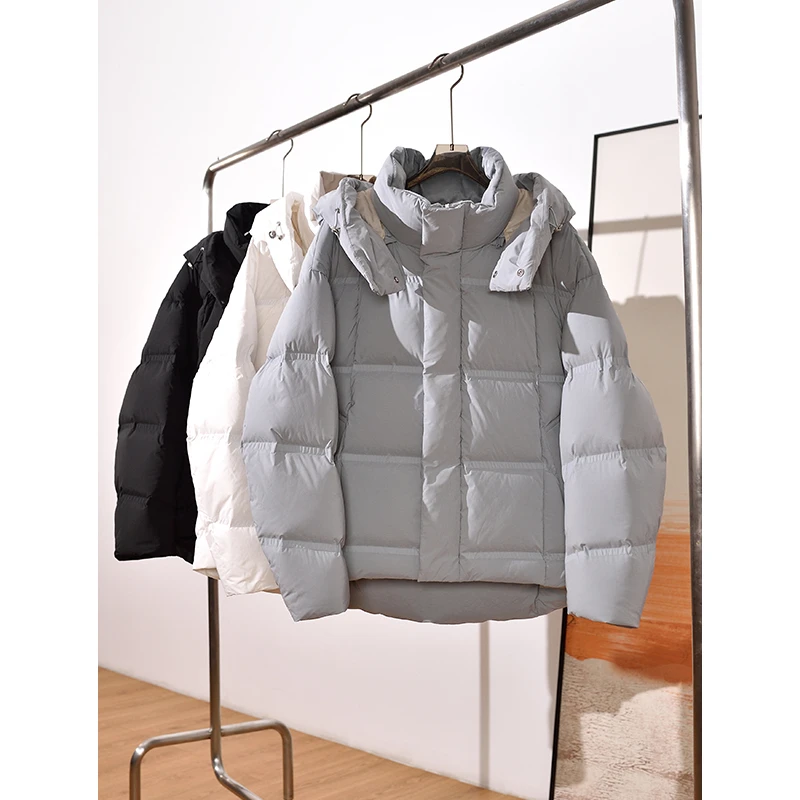 秋季新品 女款鹅绒连帽加厚款羽绒服