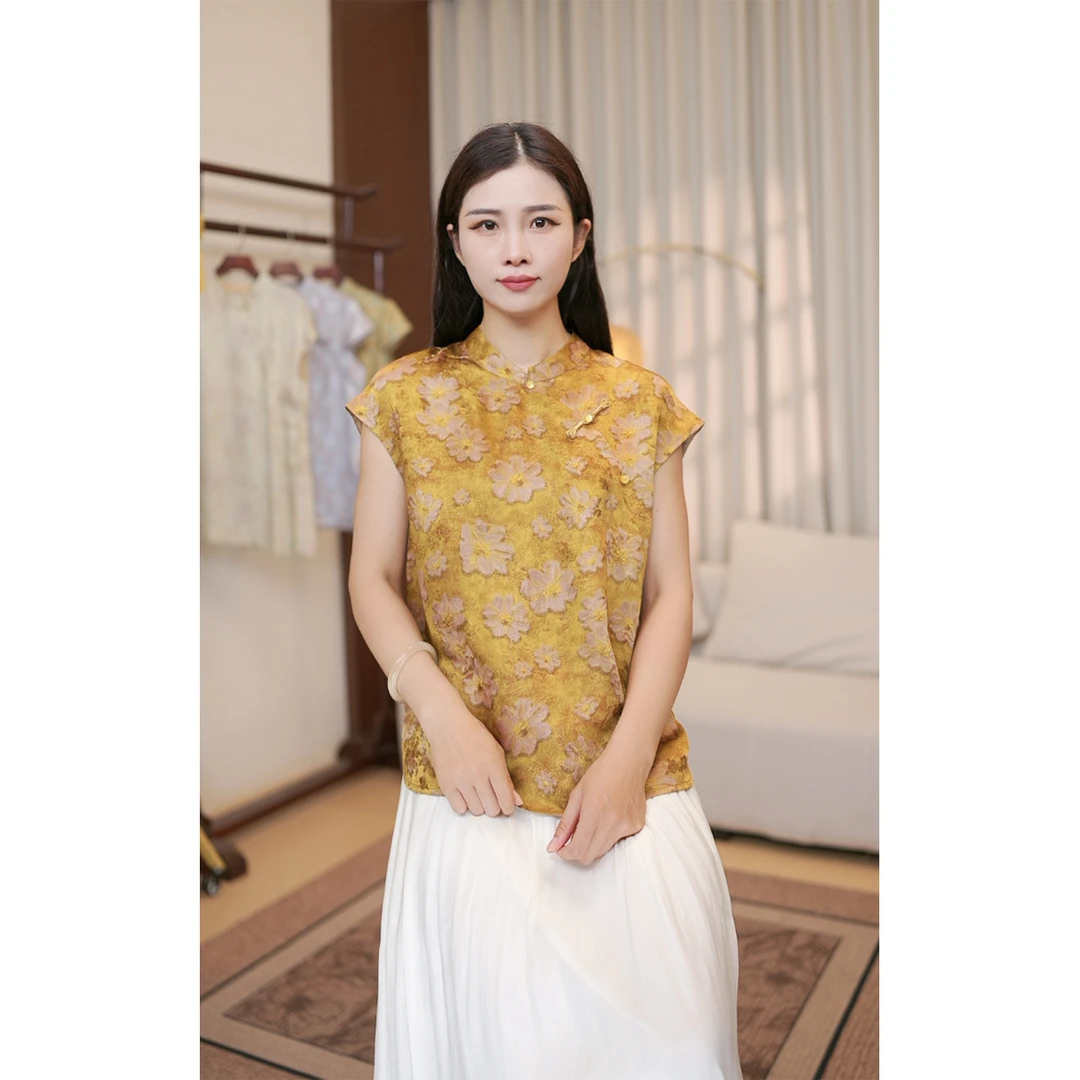【金汇】新中式国风改良奥黛女夏小个子年轻款高级感上衣女