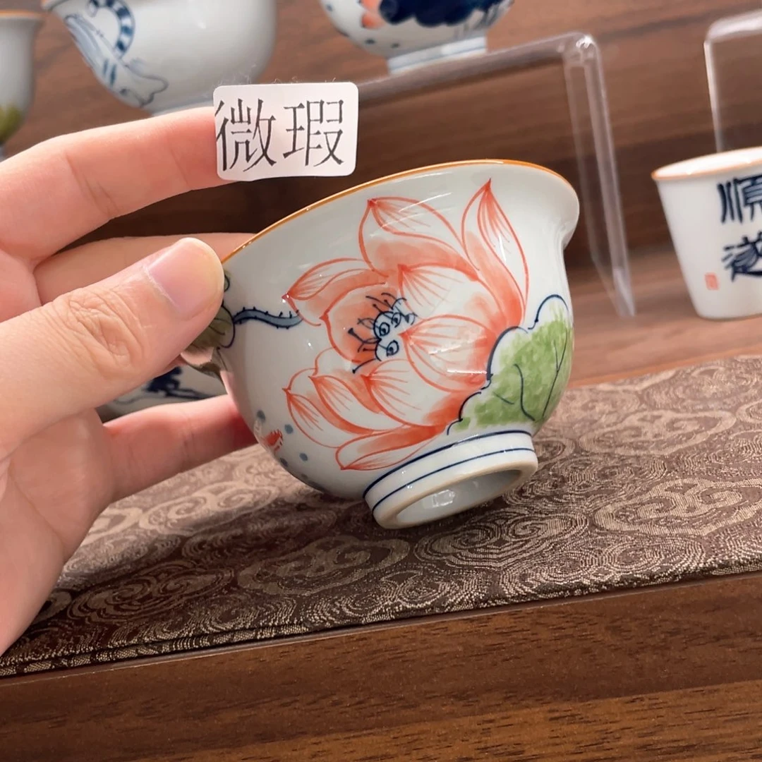 釉下彩纯手绘微瑕