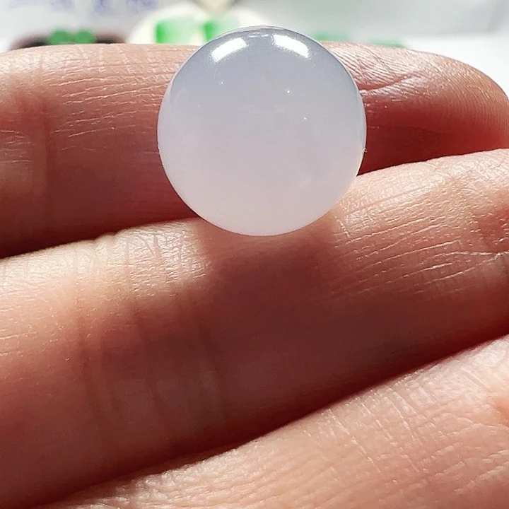 定制翡翠未镶嵌翡翠紫底珠子