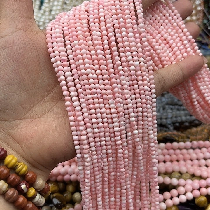 玛瑙/玉髓未镶嵌珠宝半成品一条3mm左右女王贝