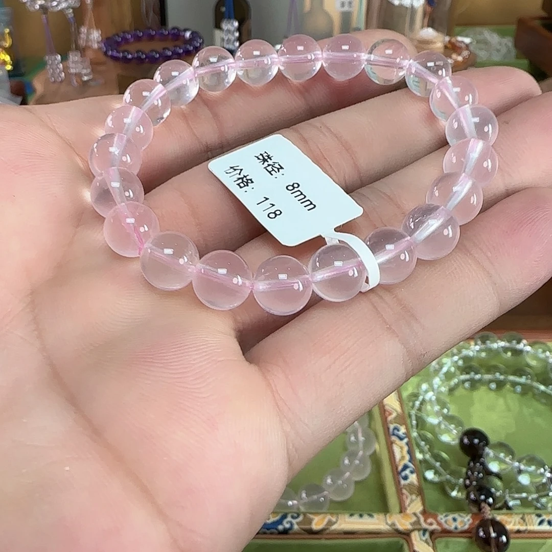 手链未镶嵌水晶粉水晶