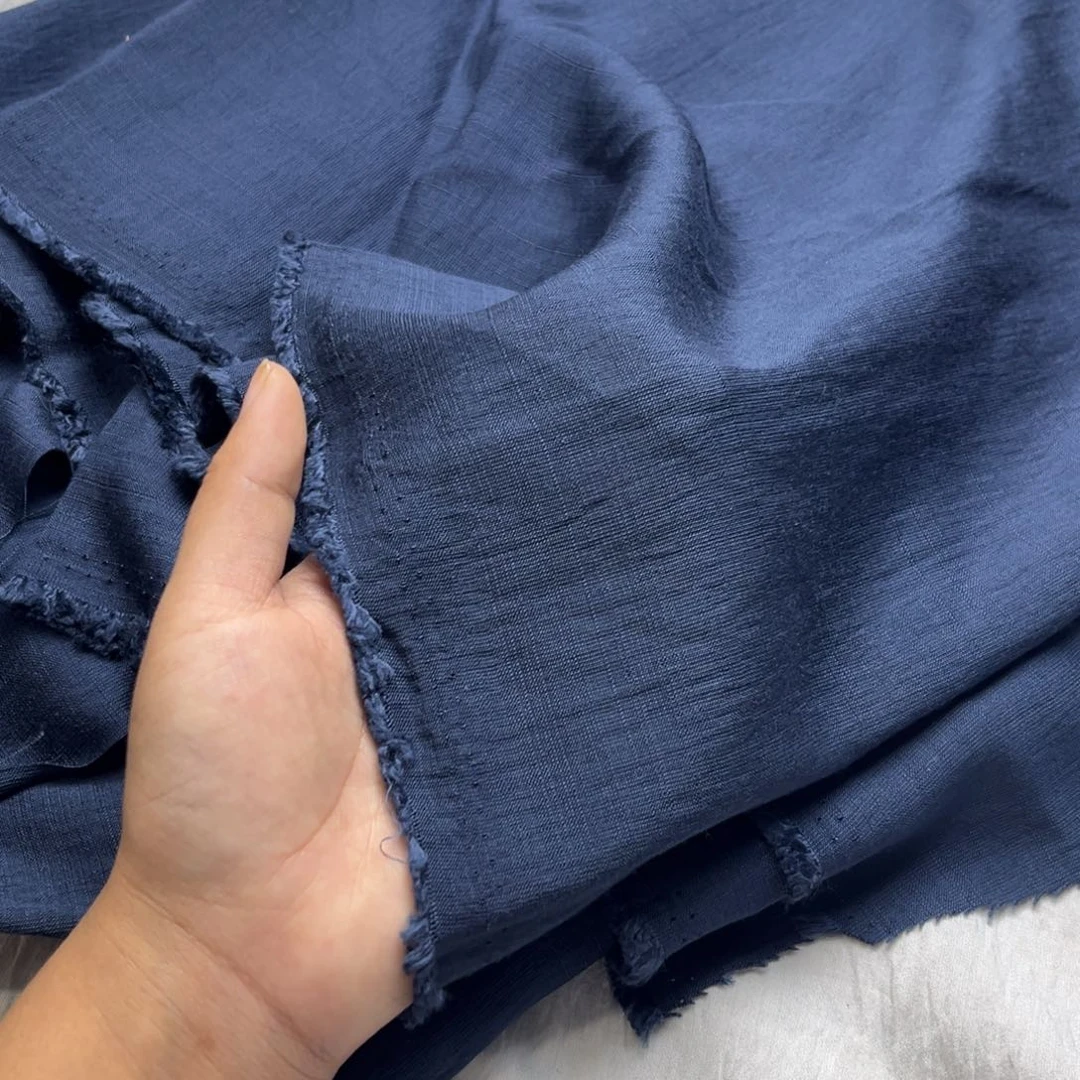 藏蓝色天丝苎麻1.5米