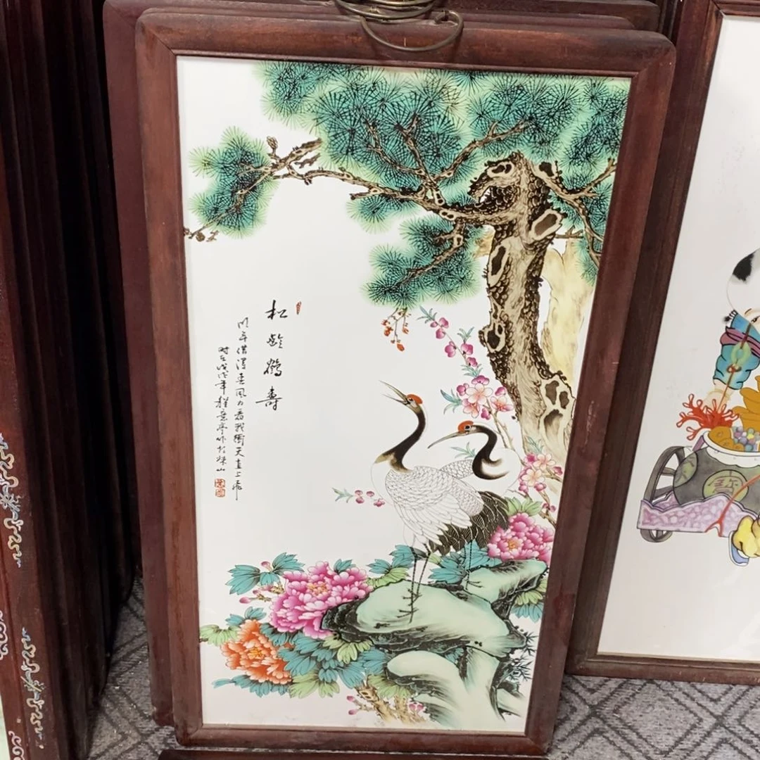 瓷片86*46 景德镇瓷板画柴窑烧制