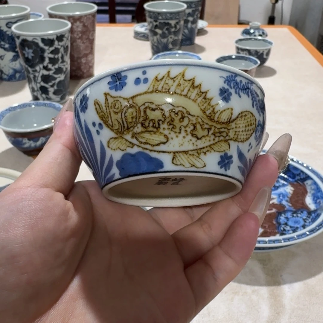 丰良窑制手工手绘杯杯