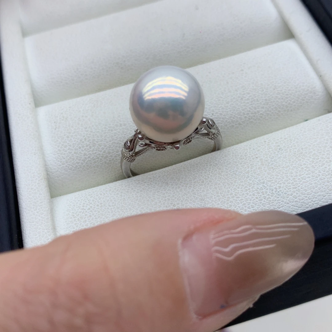 淡水珍珠银S925镶嵌戒指