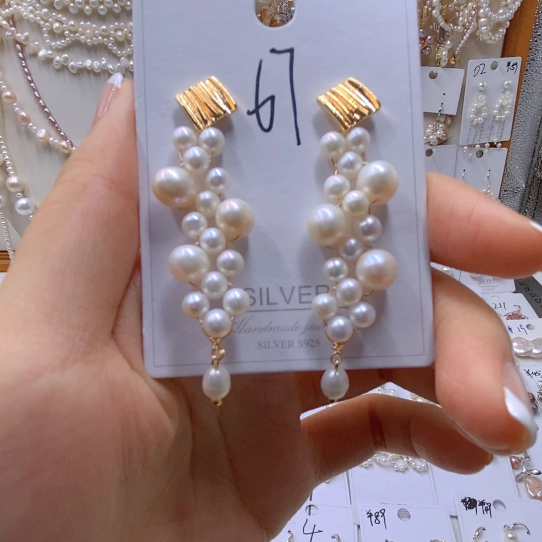 颈饰银S925镶嵌淡水珍珠
