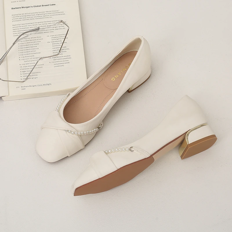 木木801-1百搭鞋子新款气质单鞋爆款韩版时尚玛丽珍温柔浅口鞋