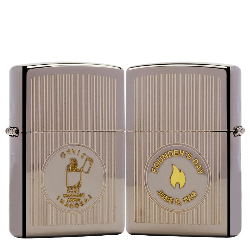 ZIPPO/之宝打火机黑冰收藏款【创立日】原装正品防风机-205