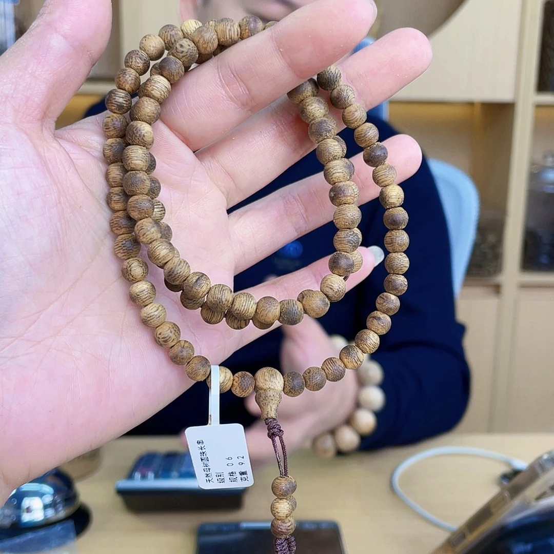 沉香碎屑沉香天然母树圆珠长串0.6/9克多样性发一