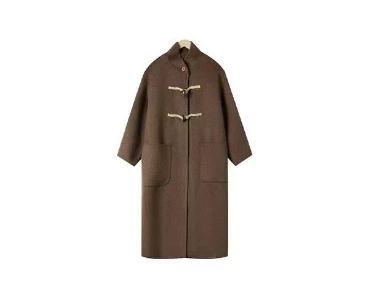 【万道喜】高品质-8828 时尚长款双面羊毛大衣