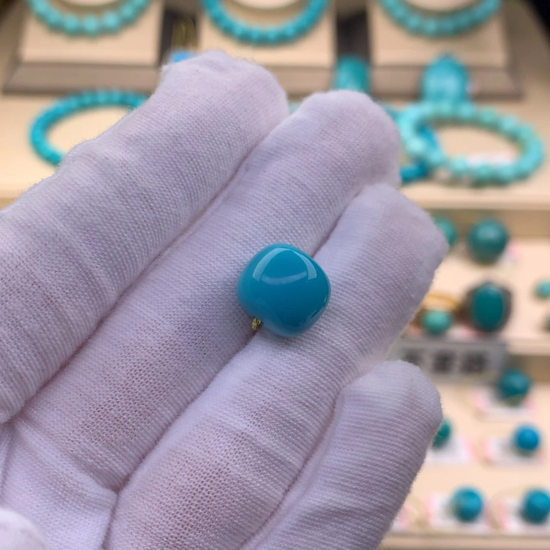 未镶嵌绿松石珠宝奇石11.6×10.3