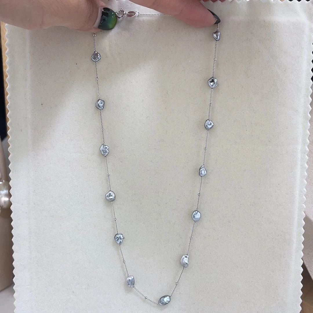 海水珍珠颈饰银S925镶嵌