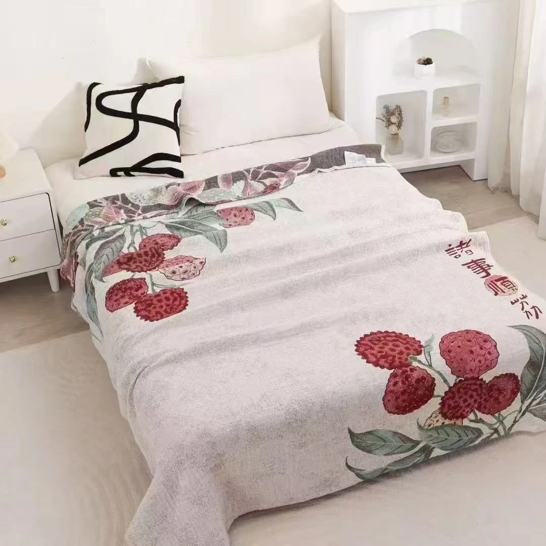 【荔枝】150cm*200cm高端多功能工艺款四季用亲肤床盖毯