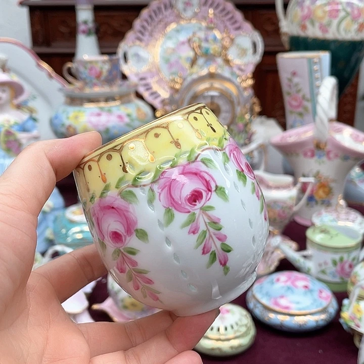 杯碟陶瓷摆件陶瓷