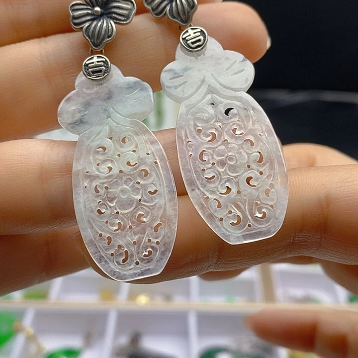 翡翠未镶嵌耳饰翡翠