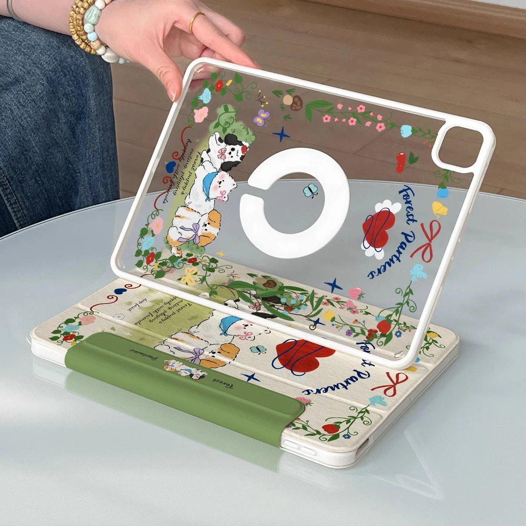 iPadPro保护套air7磁吸ipad11保护壳可拆分mini7平板720旋转支架