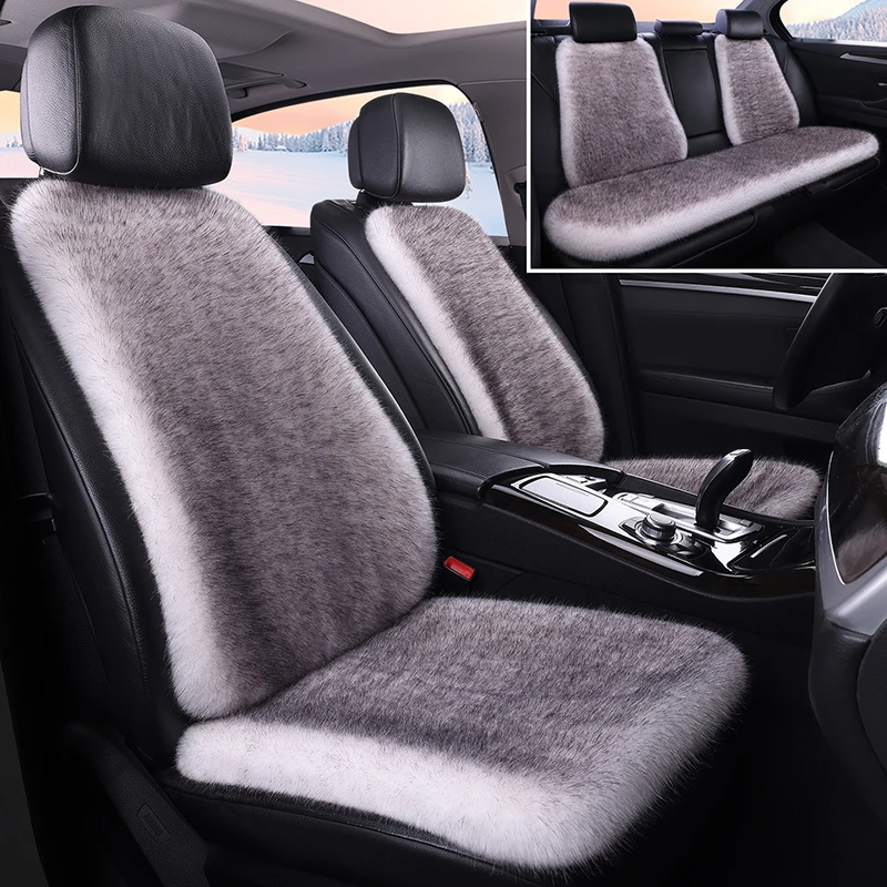 带靠背五座七件套汽车坐垫冬季长毛绒通用冬天车用毛垫加厚保暖垫