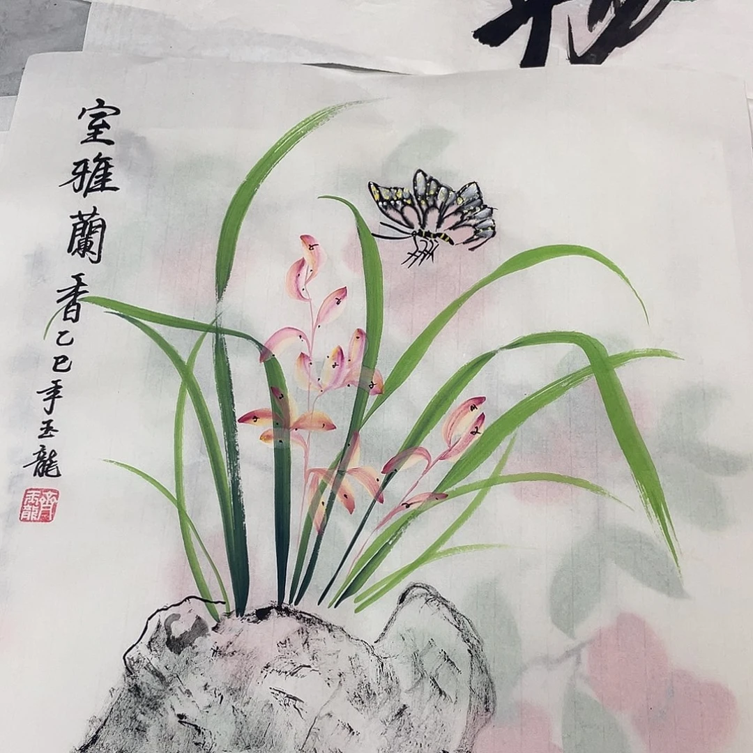 国画国画作品原稿50兰花