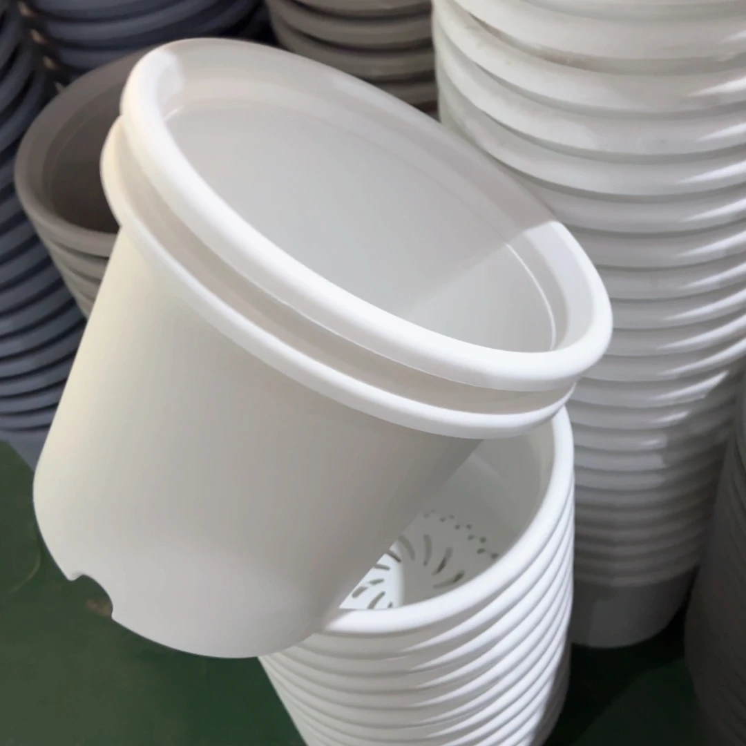 树脂四季盆6#无拖纯白5