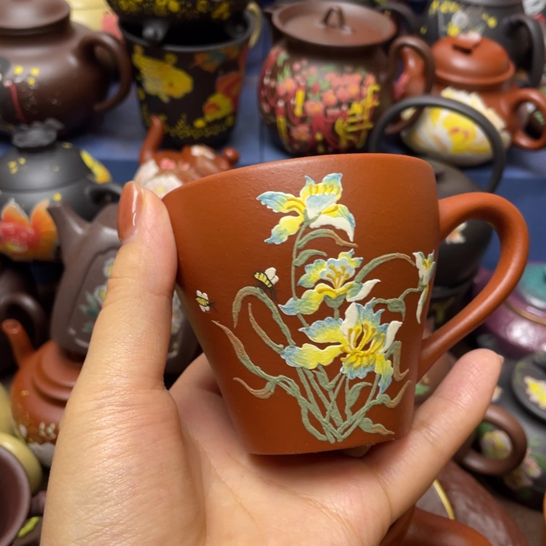 茶杯红泥紫砂主人杯160cc