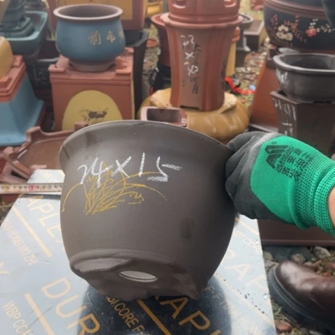 红陶紫砂花盆盆景盆栽