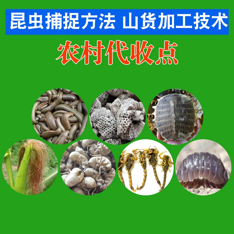 代收点名额 三农工具书+价格表/月山货加工20昆虫诱捕配方25种植