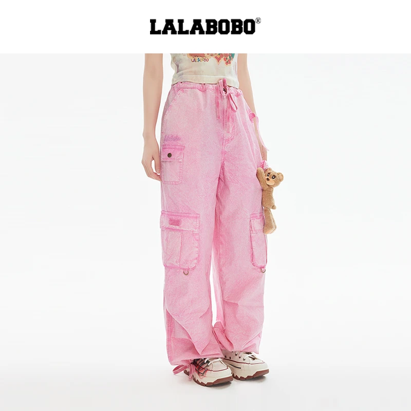 武汉LALABOBO2025年立体熊工装梭织裤LBEB-WXZC27商场同款