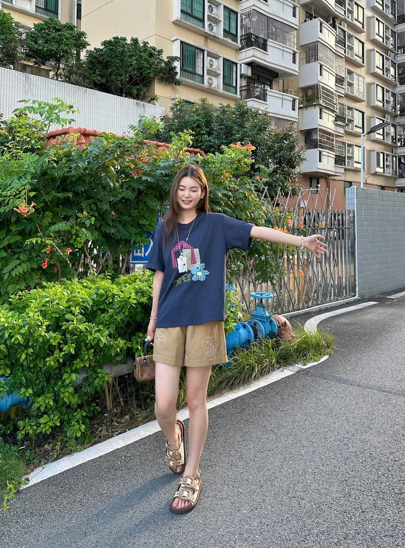 Hi TO Hi 设计师品牌小众新款 女孩漂亮家短袖T恤&珠珠T