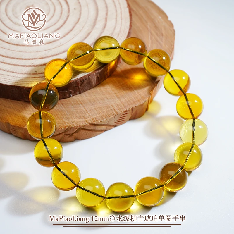 12mm柳青琥珀单圈手串（3A净水）SDTP4620（多样性发其一）