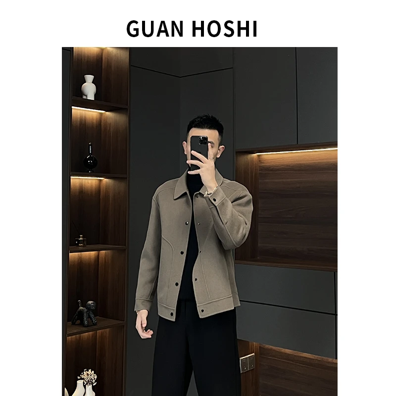 【陈什么陈男装】秋冬男士双面羊毛呢大衣外套亲肤休闲夹克外套778