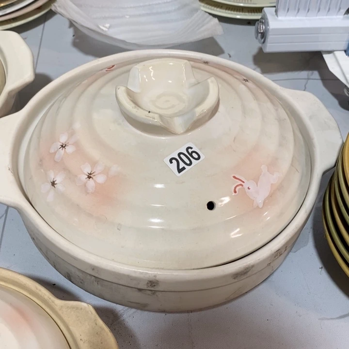 瓷片磁州窑可干烧大砂锅口径30厘米高度11厘米