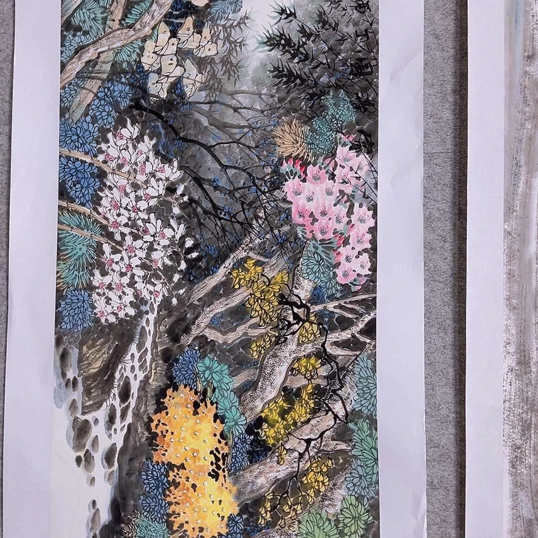 书法蔡金顺花鸟画