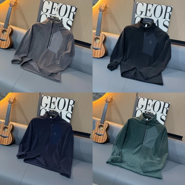 秋冬新款双面绒奥粒绒寸领高弹力时尚百搭休闲款打底上衣A66852