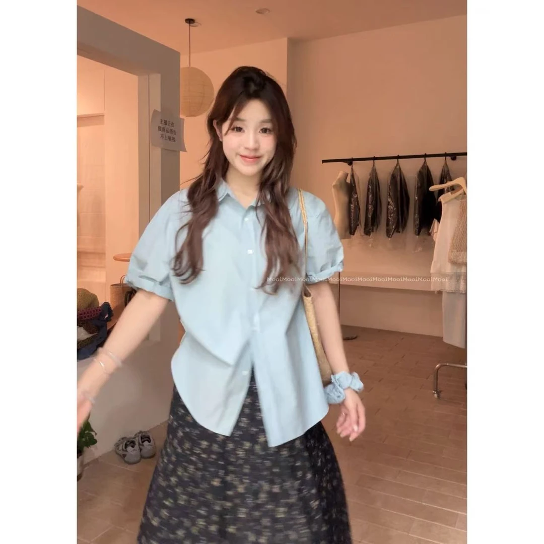 【mooi】'色彩幻境'春夏新款韩版ins风小众设计感衬衫