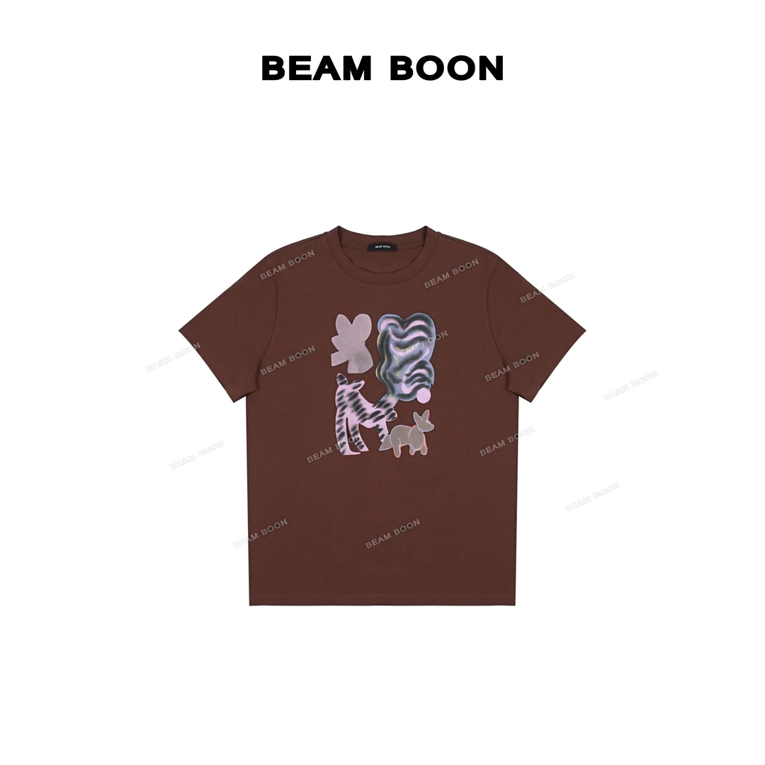 Beam Boon |【星乐园】JN*Y精纺32支双纱趣味印花休闲透气百搭短袖