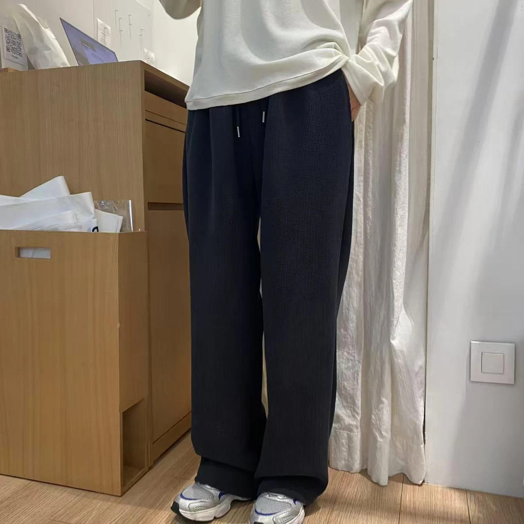 【A2在韩国】东大门女士百搭松紧腰抽绳休闲裤《NO退NO换》