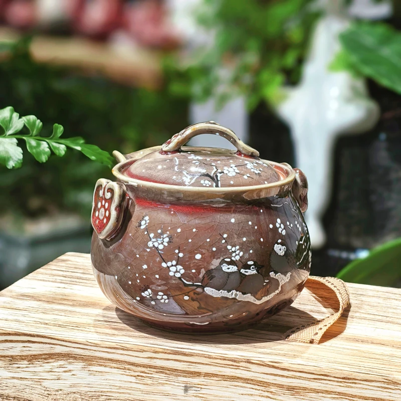 李辉熠均窑傲雪寒鹊一壶一杯旅行茶具by005