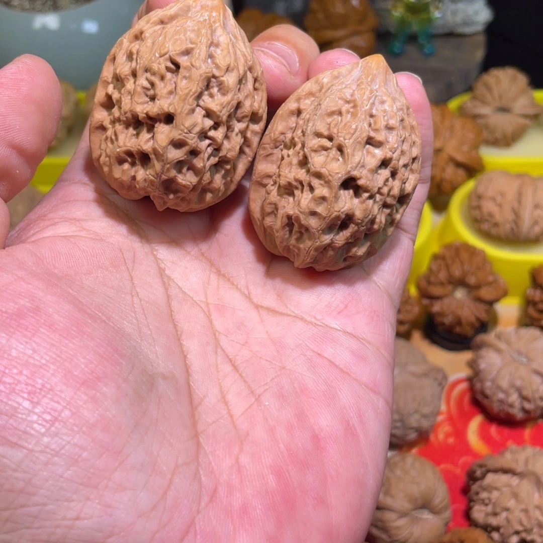 把件文玩核桃36➕沈鸡满肉红皮