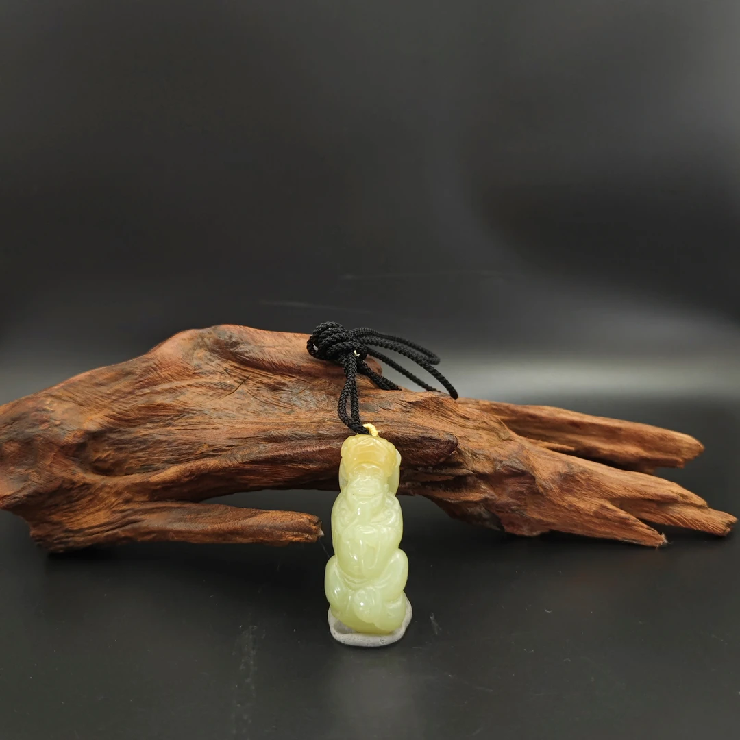 Z和田玉财神吊坠0143