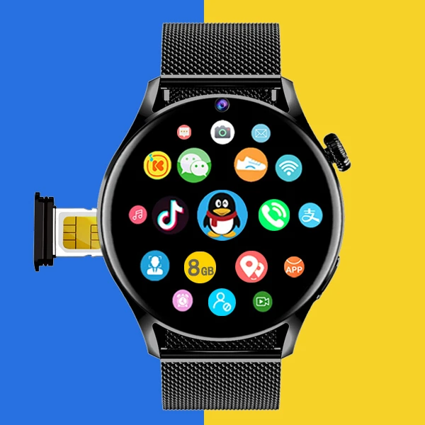 学生电话手表可插卡通话多重定位可下载微信抖音学习软件智能手表