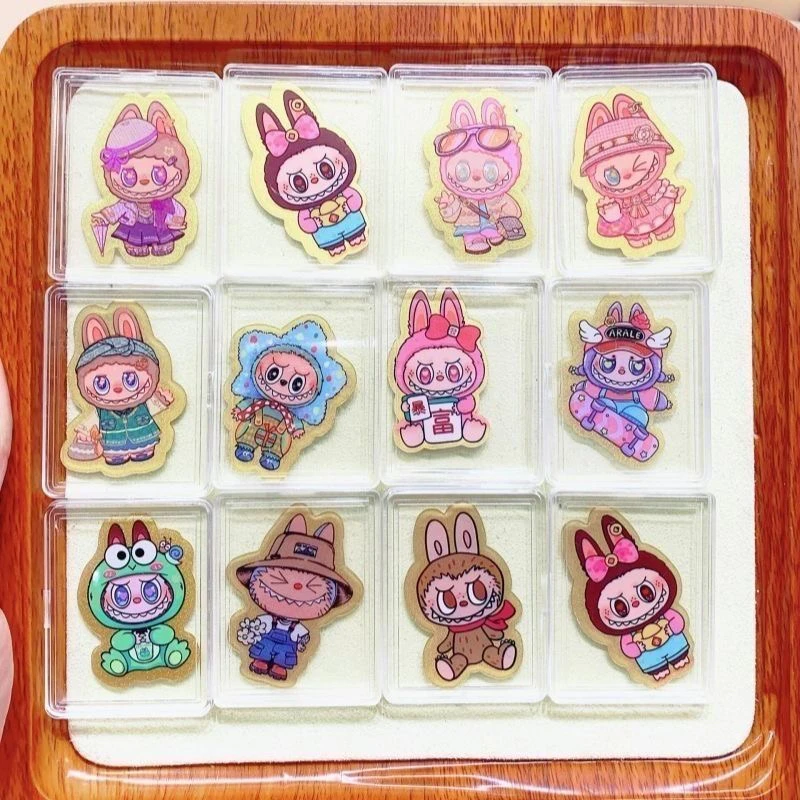 【玩法】爆款卡通手机贴水贝金片泡泡玛特风格送礼物手机贴